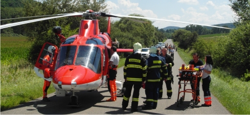 mladík havaroval na motorke