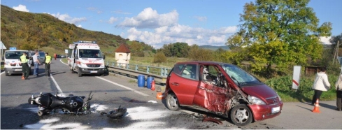 tragická nehoda motocykla