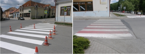 vodorovné značenie - priechod pre chodcov