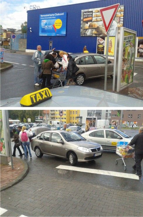 bezohľadný vodič taxislužby